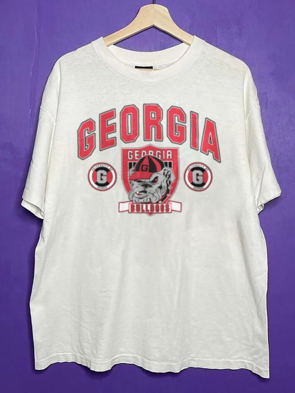 Vintage Georgia Bulldogs Football Shirt, University of Georgia Bulldogs Shirt